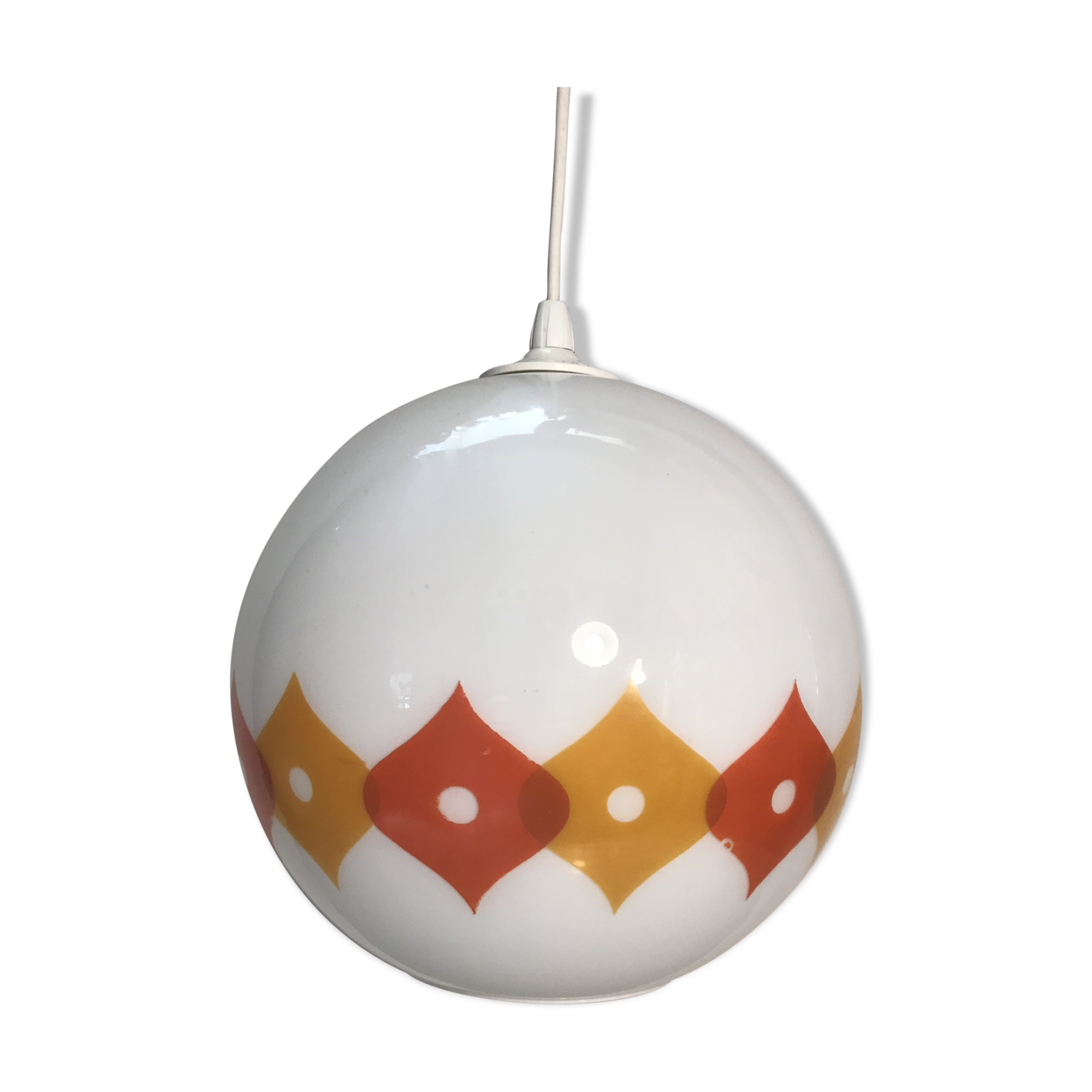 Old opaline hanging lamp years 70