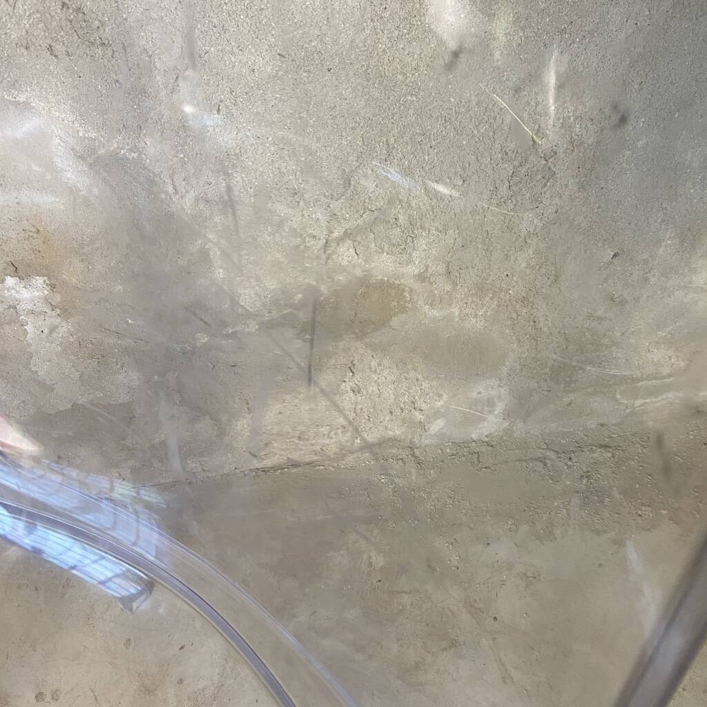 Pair of transparent polycarbonate chairs