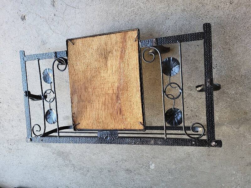 Porte manteaux miroir en fer forge