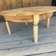 Table basse ronde en bois brut