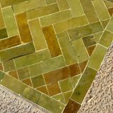 Table basse en Zellige moderne vert olive
