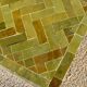 Olive green modern zellige coffee table