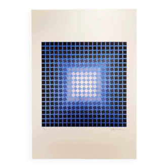 1970s Victor Vasarely limited numbered edition lithograph - plate signed