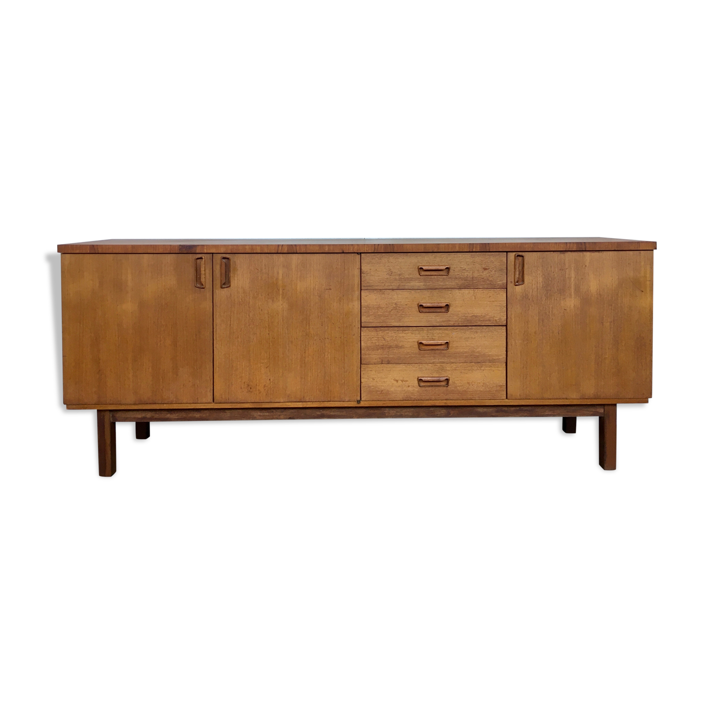 Enfilade vintage - pieds fuseaux - teck - 50/60 - scandinave