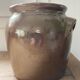 Brown stoneware jar