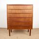 Large chest of drawers, seven-drawer chest, in teak, “Tallboy” model, Denmark 1