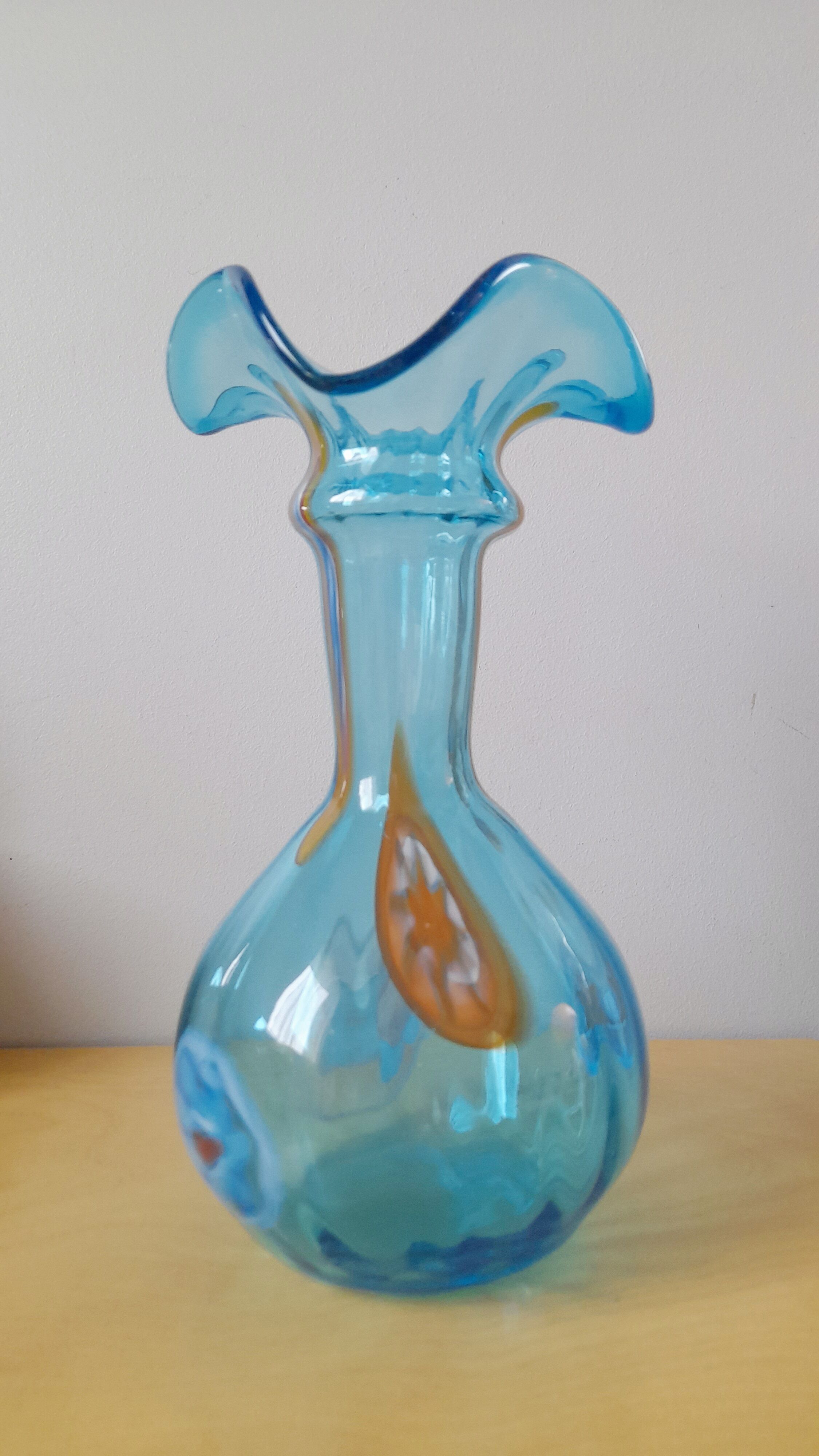 Millefiori Murano collar vase