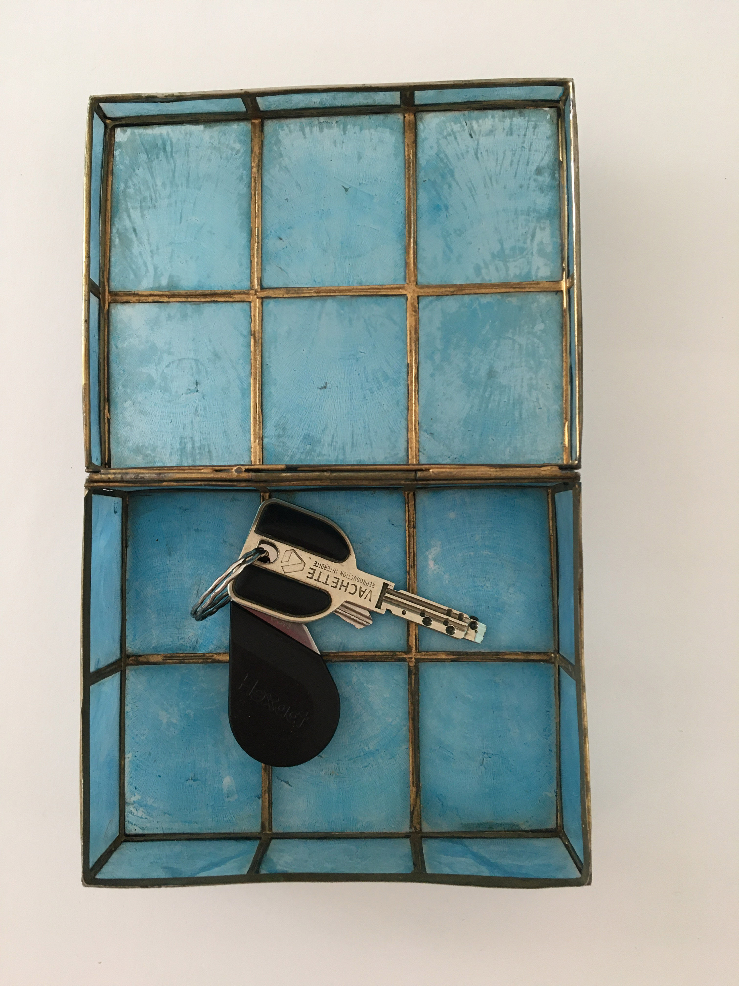 Blue mother-of-pearl box