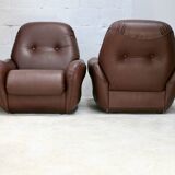 Pair of "space age" armchairs. Circa 1970