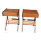 Compass leg bedside tables