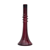 Midcentury Burgundy Glass Vase, Poland, 1960s