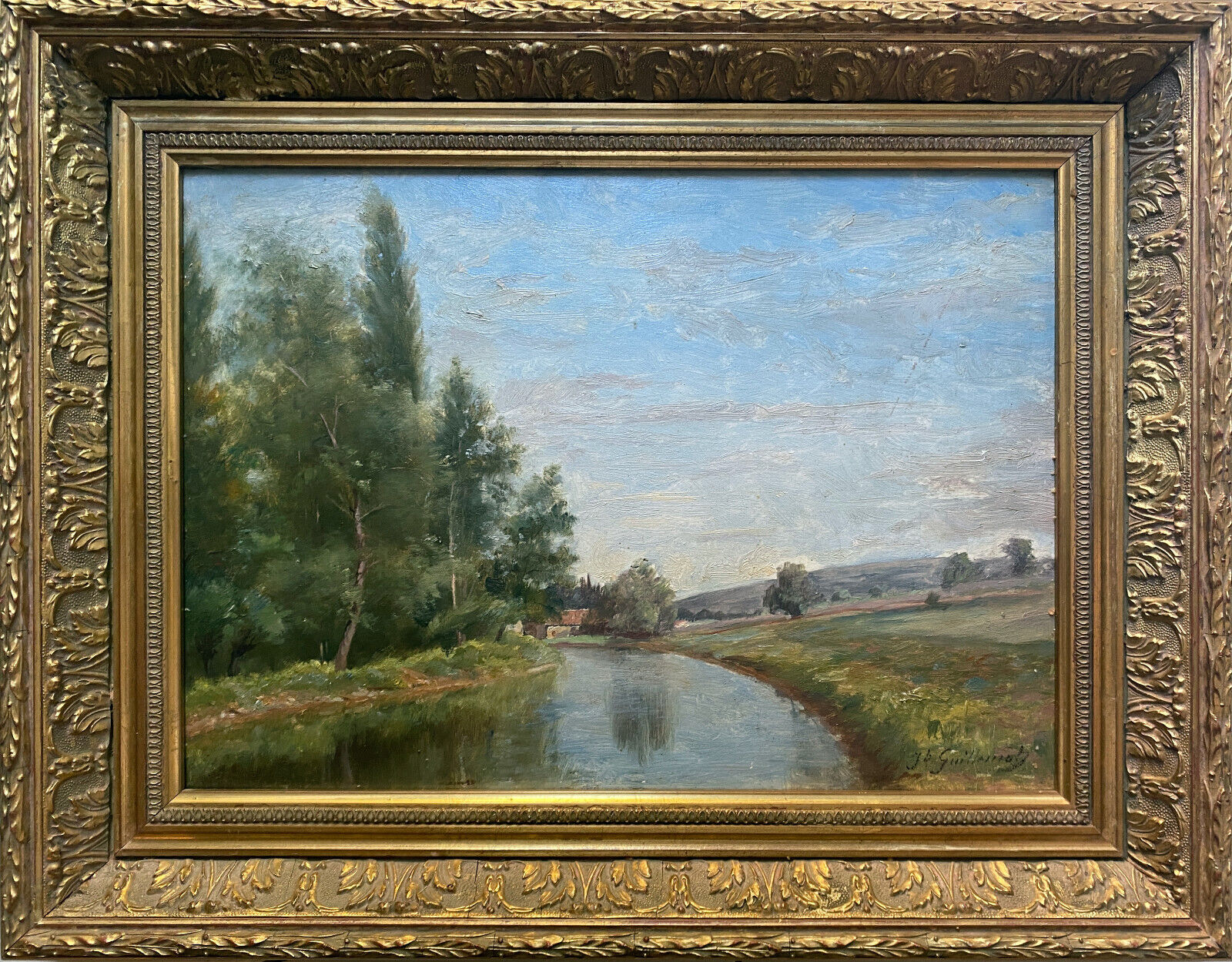 Painting Jean-Baptiste Antoine GUILLEMET (1843-1918) Surroundings of Moret sur Loing