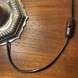 Baroque lamp in metal, wood and fabric