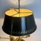 Bronze bouillotte lamp, Empire style, with dimmer switch.