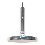 Vintage Space Age hanging pendant lamp in chrome by Erco, 1970s