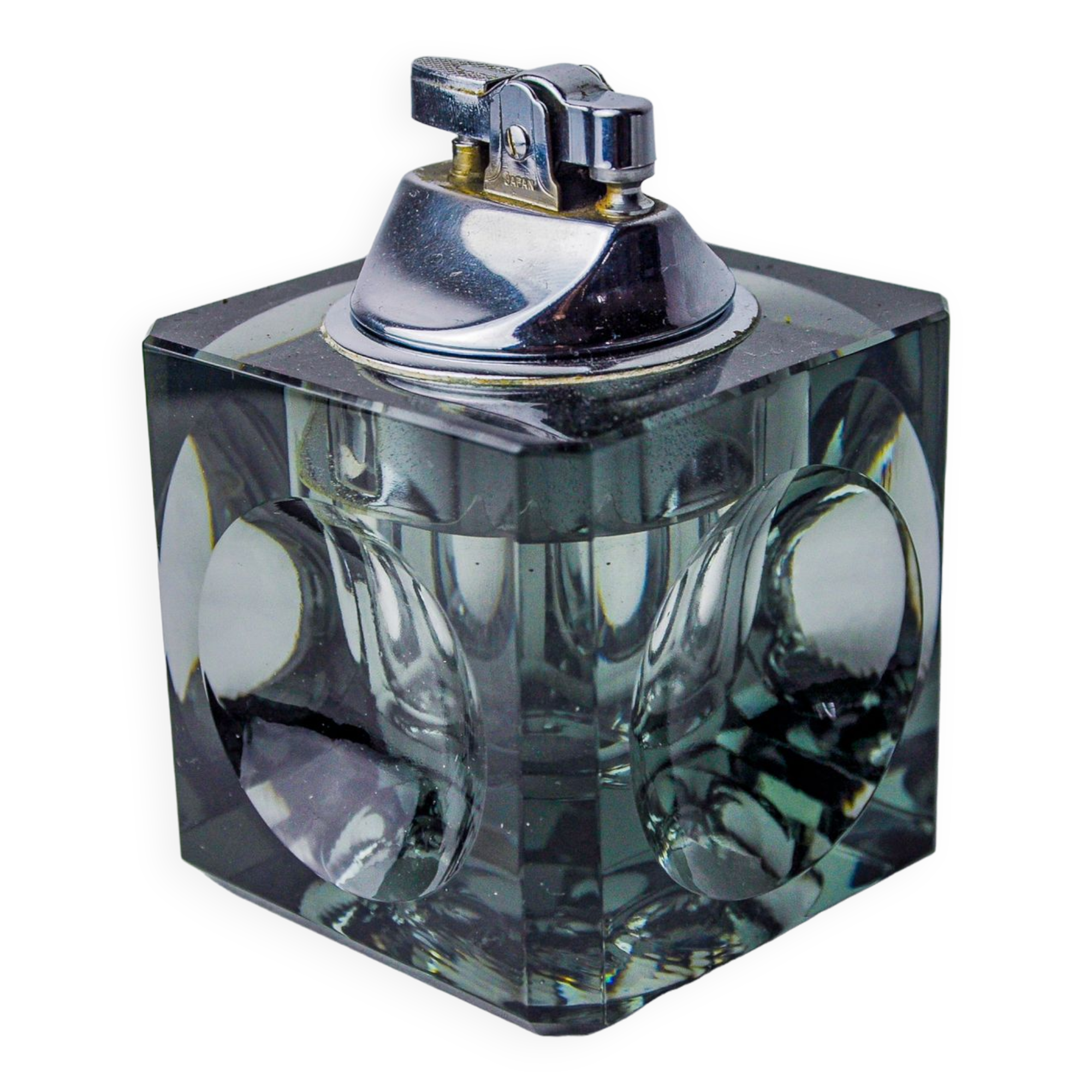 Black ice lighter by Antonio Imperatore, murano glass, Italy, 1970