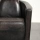 Fauteuil design Aviator en cuir de vache grainé