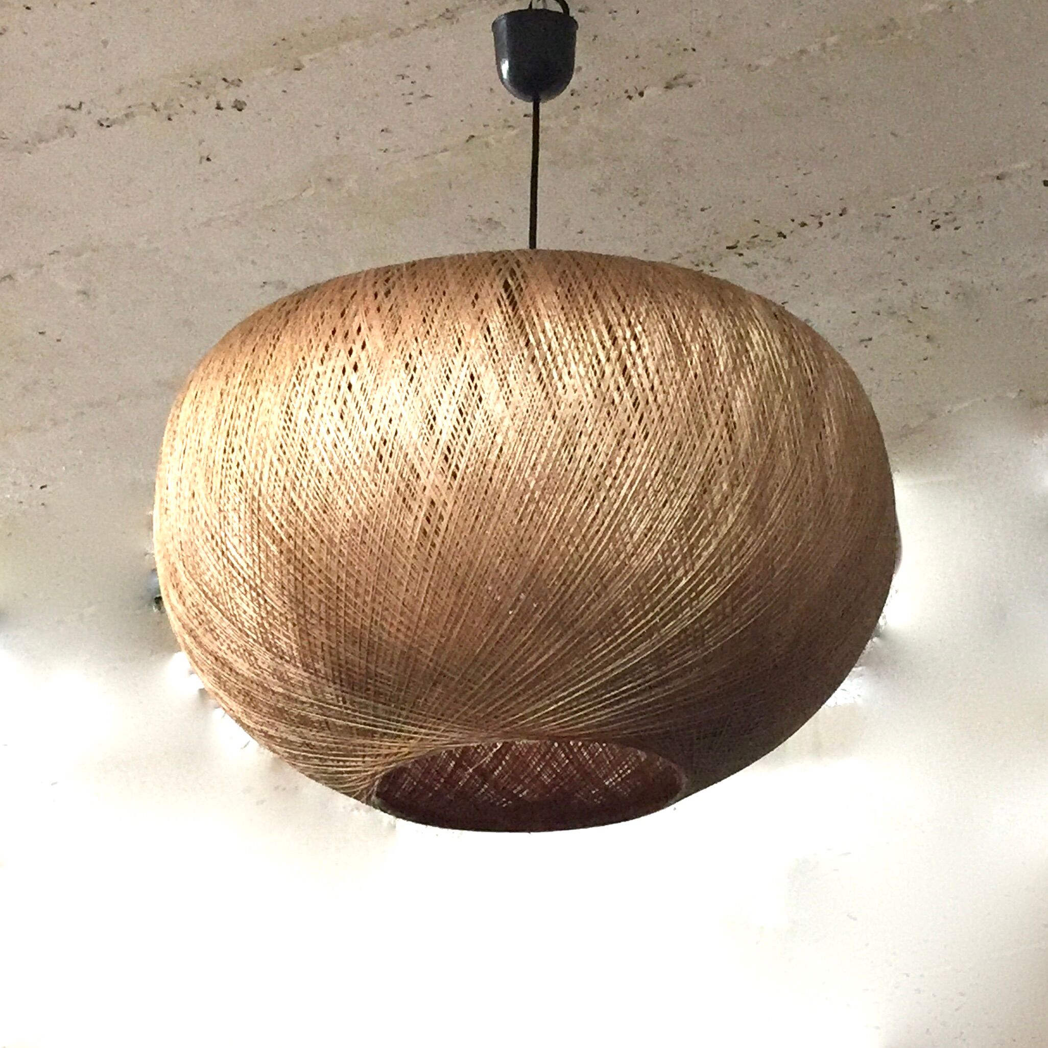 Scandinavian hanging lamp braided