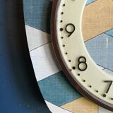 Clock formica vintage asymmetrical silent wall clock "Diamonds"