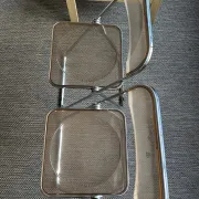 Pair of folding chairs Plia Anonima Castelli 70s