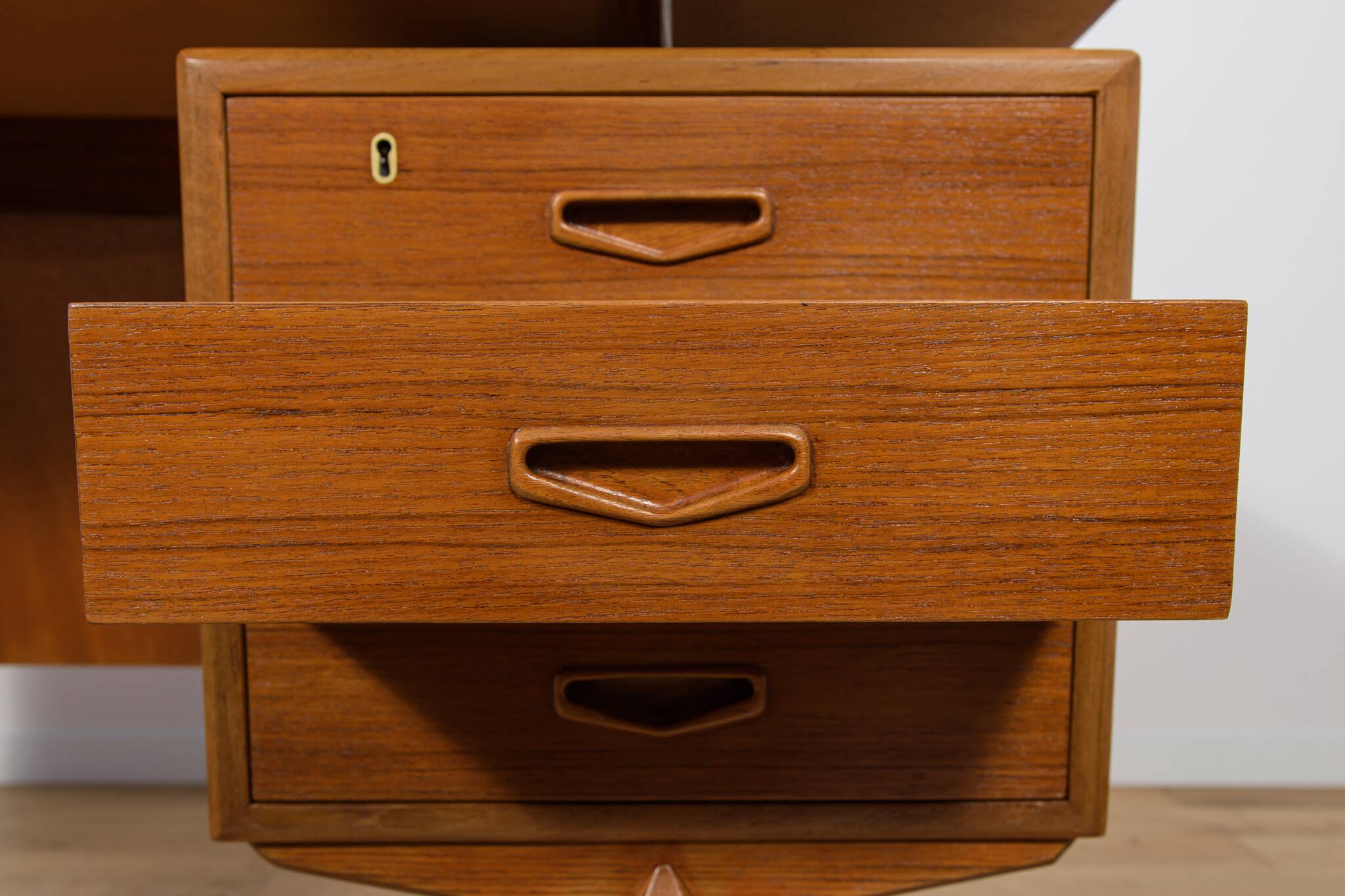 Mid-Century Freestanding Teak Desk, Denmark, 1960s