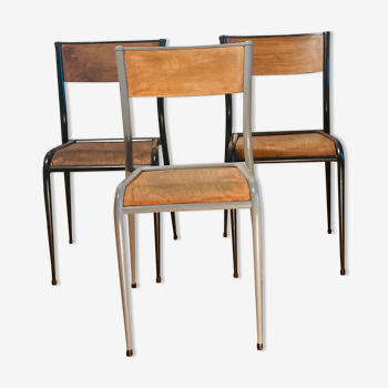 Set of 3 Mullca chairs tapered feet