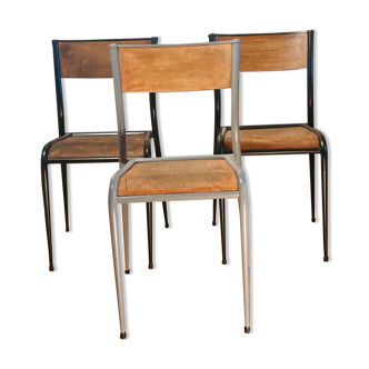 Set of 3 Mullca chairs tapered feet