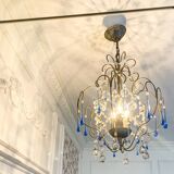 Lustre italien vintage Murano années 60-70, métal doré