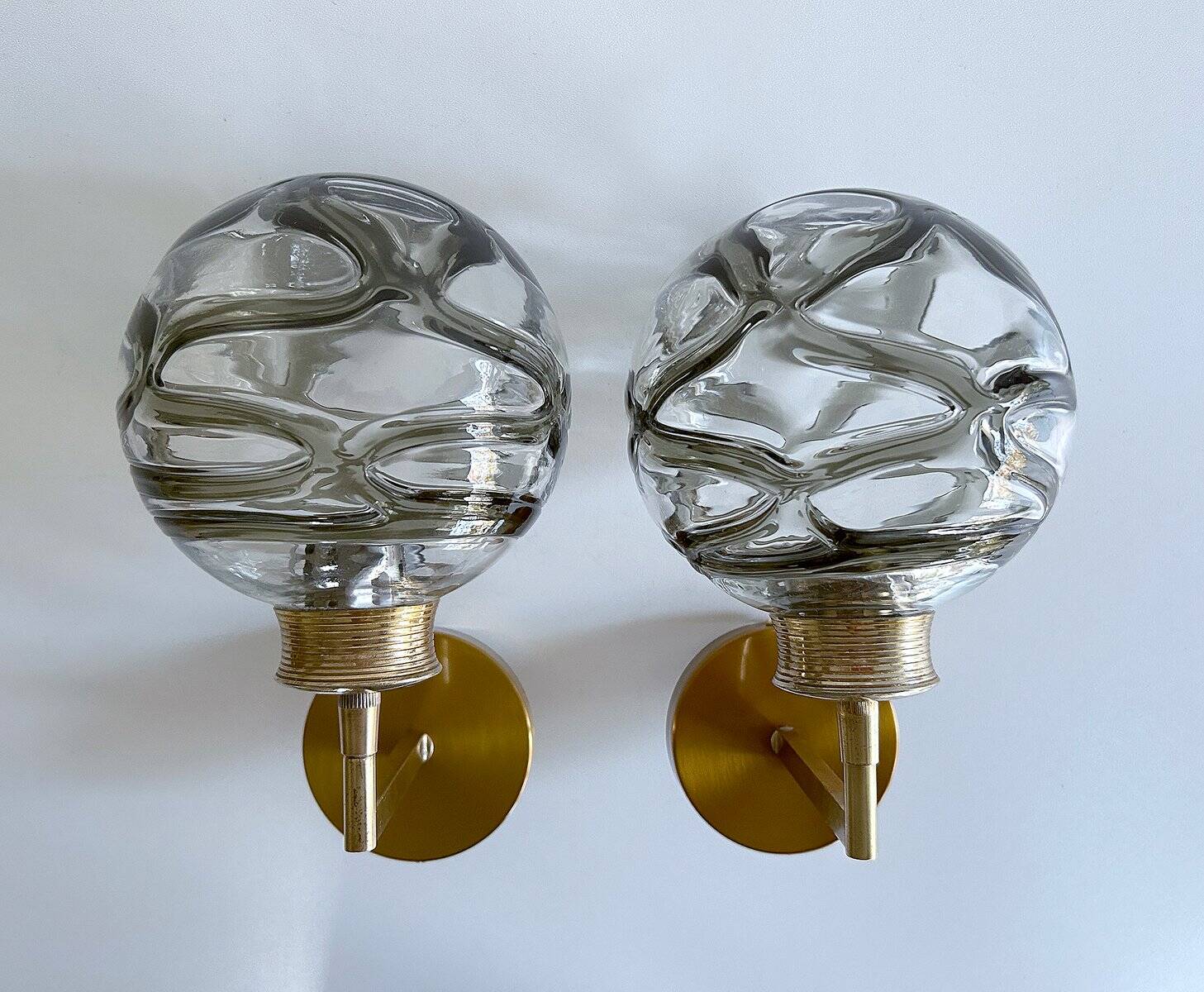 Paire de appliques en verre de Murano vintage
