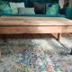 Vintage solid oak farmhouse coffee table 113x64
