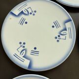 7 Art Deco dessert plates