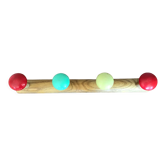 Old coat rack with 4 school hooks