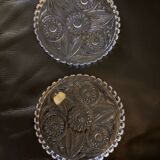 Set of 3 BUDER chiseled crystal serving dishes