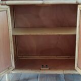 Rattan stand shelf and canning 50s