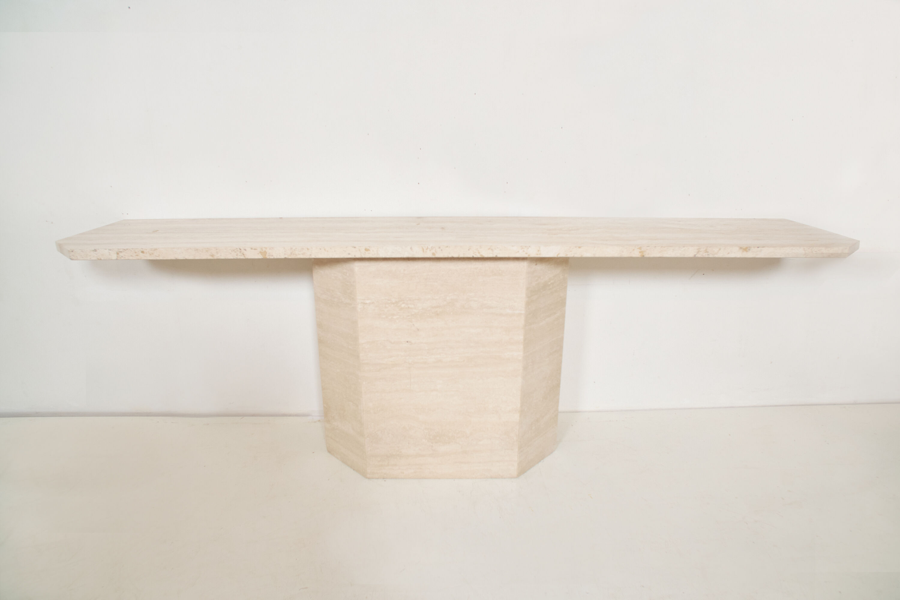 Italian travertine console 1970