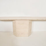 Italian travertine console 1970