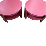 Paire de chevet rose Carlo Rampazzi