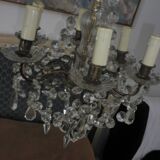 Antique Louis XVI chandelier with pendants