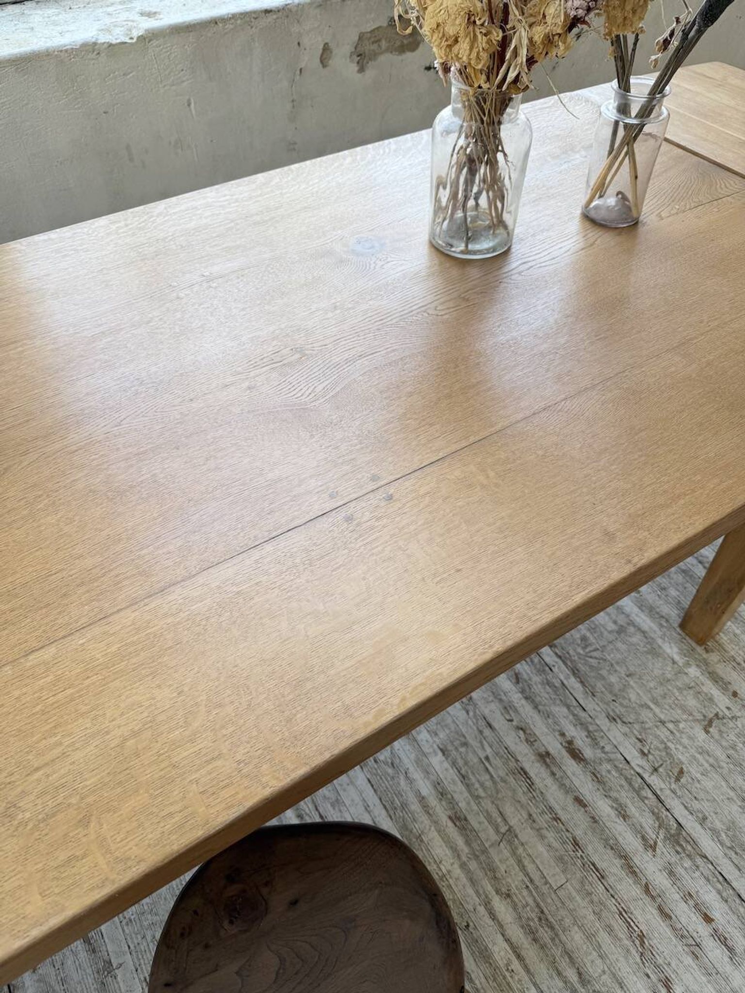 Table de ferme extensible en chêne massif