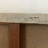 Bank of the Marne, oil on canvas signed Albert Mauguiere 1875-1968