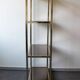 Smoked and mirrored glass shelf, Hollywood Regency style, 70s.