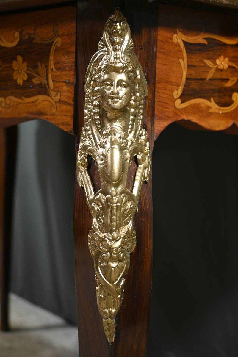 Rosewood Table with Marquetry, Napoléon III period