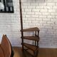 Wooden library staircase