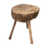Raw tripod table in cork oak