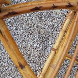 Pair of rattan basket armchairs 60s