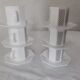 Set de 6 tasses et sous-tasses octogonales Arcopal blanche et noire modèle octime