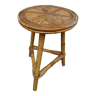 Tabouret tripode en bambou