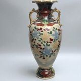 Japan, Satsuma vase with richly decorated handles, signed, early 20th century