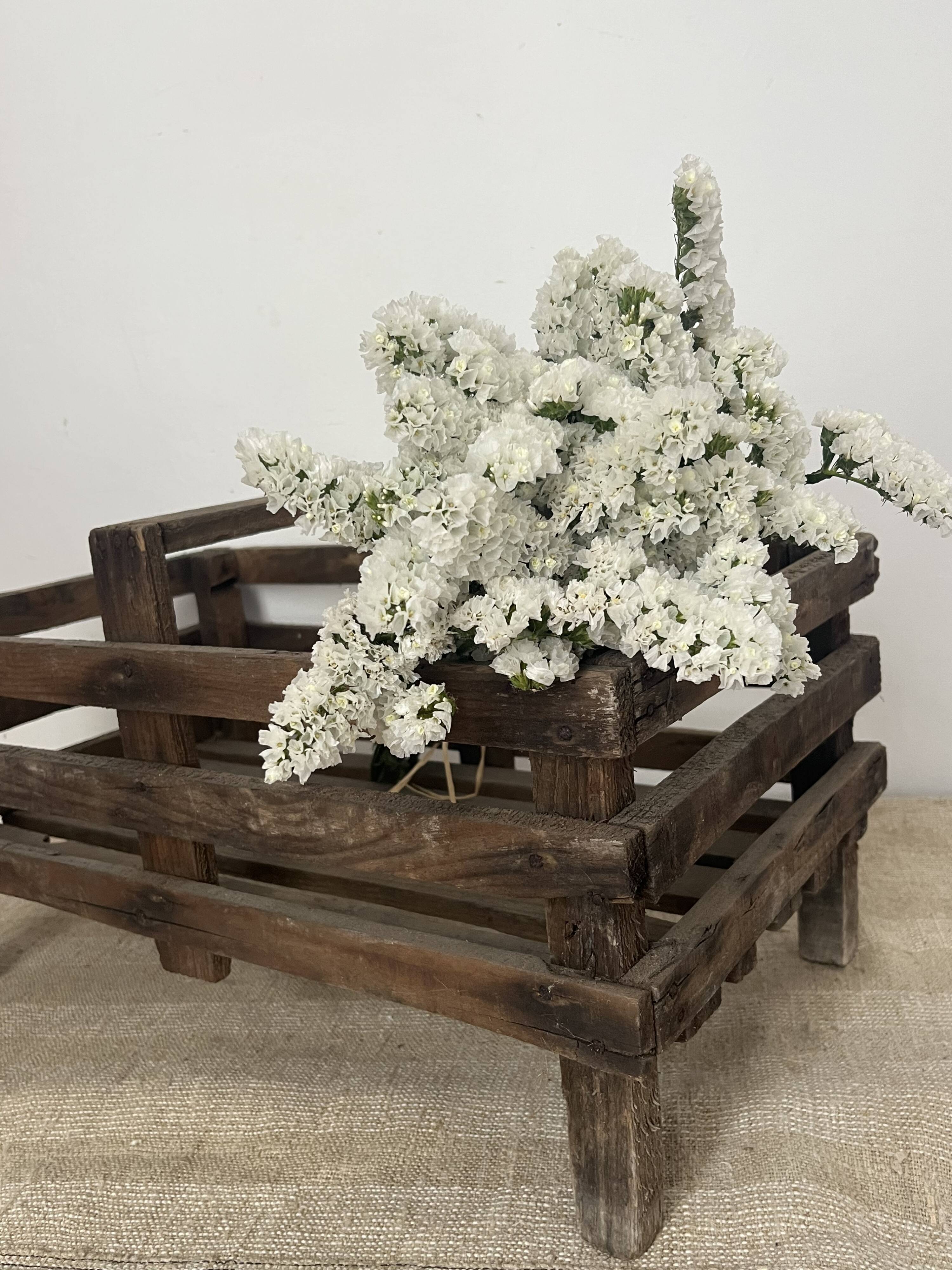 Wooden basket with shelves