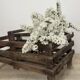 Wooden basket with shelves